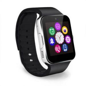 Skovin GT08 Smartwatch (Black Strap, Medium)