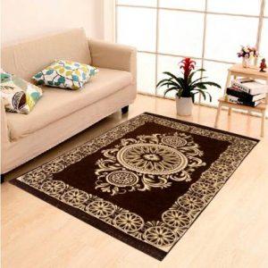 Bala Ji Emporium Brown Cotton Carpet (121 cm, X 183 cm, Rectangle)