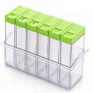 CLARIPLUS CLARIPLUS 6pcs Spice Rack seasoning kitchen condiment sets 6 Piece Spice Set 1 Piece Spice Set (Plastic, Green)