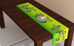 Creativehomes Light Green 150 cm Table Runner (Polyester)
