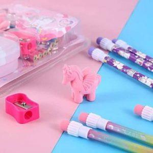 HomeoCulture Learning NA Art Canvas Pencil Box (Set of 3, Pink)
