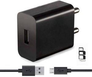 UrCart Wall Charger Accessory Combo for Onida i4G1, Onida i455, Onida i450, Onida i407, Onida i405 (Black)