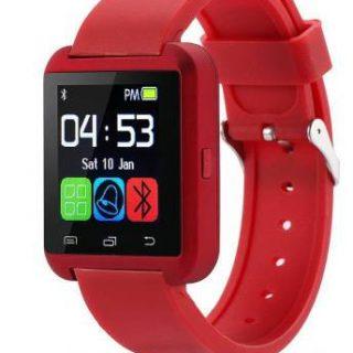 Sportzee U8 Smartwatch (Red Strap, Regular)