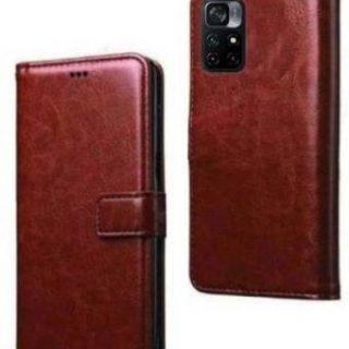 RidivishN Flip Cover for Xiaomi 11i, Mi 11i, Redmi 11i,Xiaomi 11i (Brown, Magnetic Case)