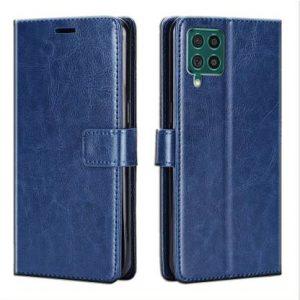 Xester Flip Cover for SAMSUNG GALAXY F62 (Blue, Grip Case)