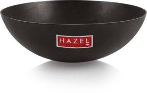 HAZEL Traditional Iron Tasra Deep Bottom Handmade Loha Lokhand Tasla, 28.5 cm, 2600 ML Tasla 3.2 L capacity 26.8 cm diameter (Iron)