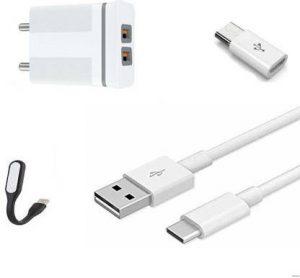 JAGMAX Wall Charger Accessory Combo for SAMSUNG, REALMI, MI A2, REALME C11, 9A, ALL TYPE C, MOBILE, CHARGER (Multicolor)