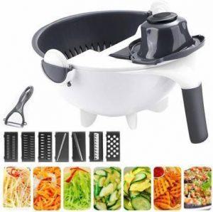SOLO MART Vegetable & Fruit Chopper (1 vegetable cutter basket, 6 blade, 1 peeler)