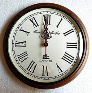 DIVINE HUT Analog 31 cm X 31 cm Wall Clock (Brown, With Glass, Standard)