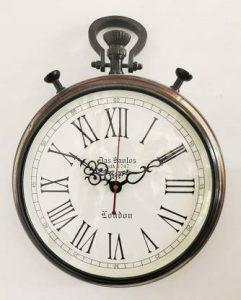 DIVINE HUT Analog 40 cm X 40 cm Wall Clock (Brown, With Glass, Standard)
