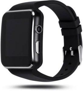 e-Brain Technocrafts Curved Smart Watch Bluetooth Smartwatch (Black Strap, Free Size)