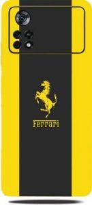 Mclaxa Ferrari Mobile Back Skin Guard, Ferrari, XIAOMI POCO X4 PRO 5G Mobile Skin (Ferrari Skin With Super Matte Finish)