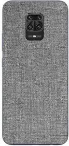Scratchgard Xiaomi Redmi Note 10 Lite (Back + Side +Camera) Mobile Skin (Fabric Danim - Light Gray)