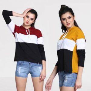 Color Block Women Multicolor T-Shirt (Pack of 2)