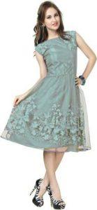 Women A-line Grey Dress