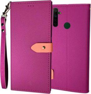 XOLPINK Flip Cover for Realme 5 Pro (Pink, Shock Proof)